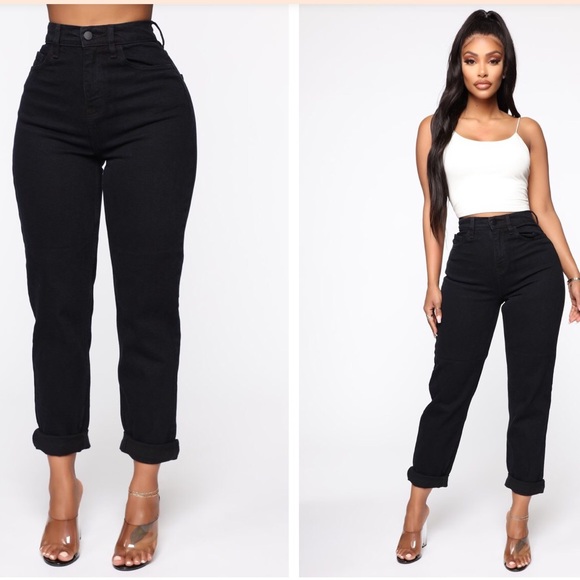 Fashion Nova Denim - Black High Waisted Mom Jeans